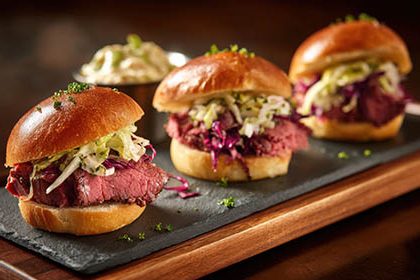 Slider sandwiches served at Jerry’s Pub and Restaurant in the Irish Hills of Michigan